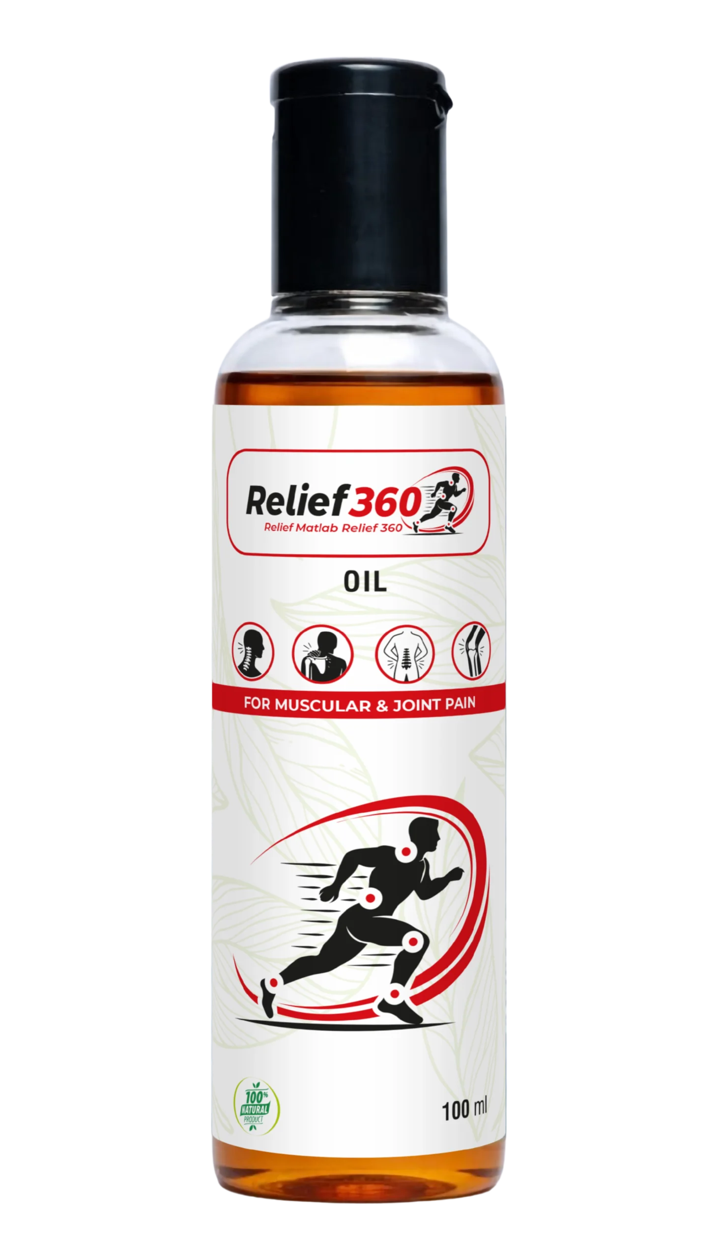Relief 360 Pain Relief Oil Bottle